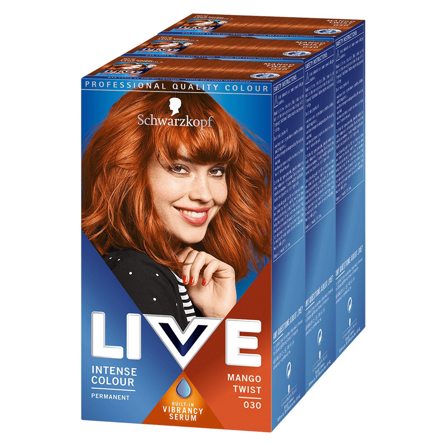 Schwarzkopf Of Live Mango Twist Permanent Hair Dye, Intense Colour 030 3pk