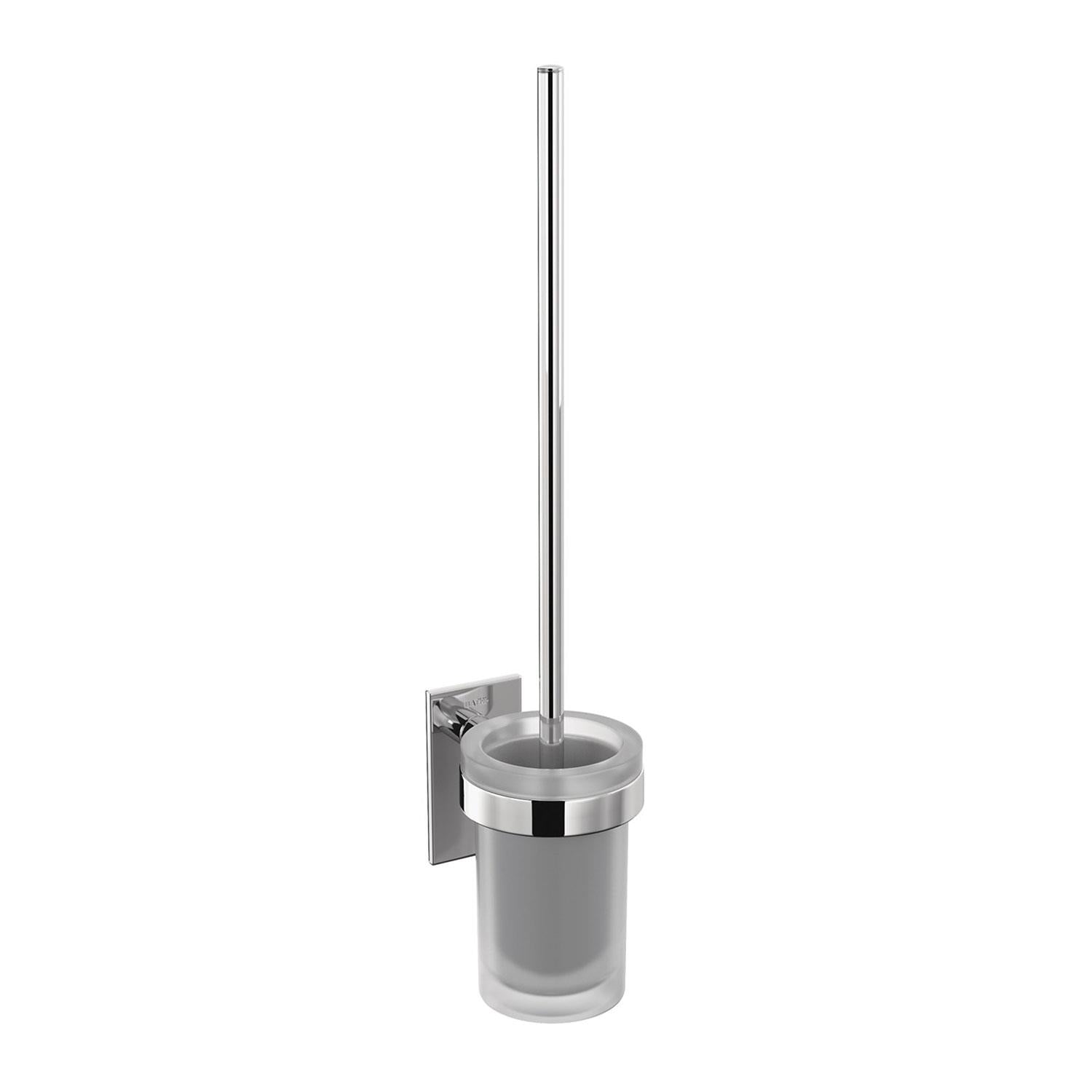 Wall-mounted Toilet Brush, Self-adhesive Silver Compact Stick Collection