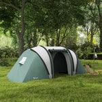 2 Bedroom Camping Tent With Living Area, 3000mm Waterproof | Green