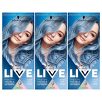 Live Ultra Brights Semi-permanent Hair Dye, P121 Denim Steel 3pk