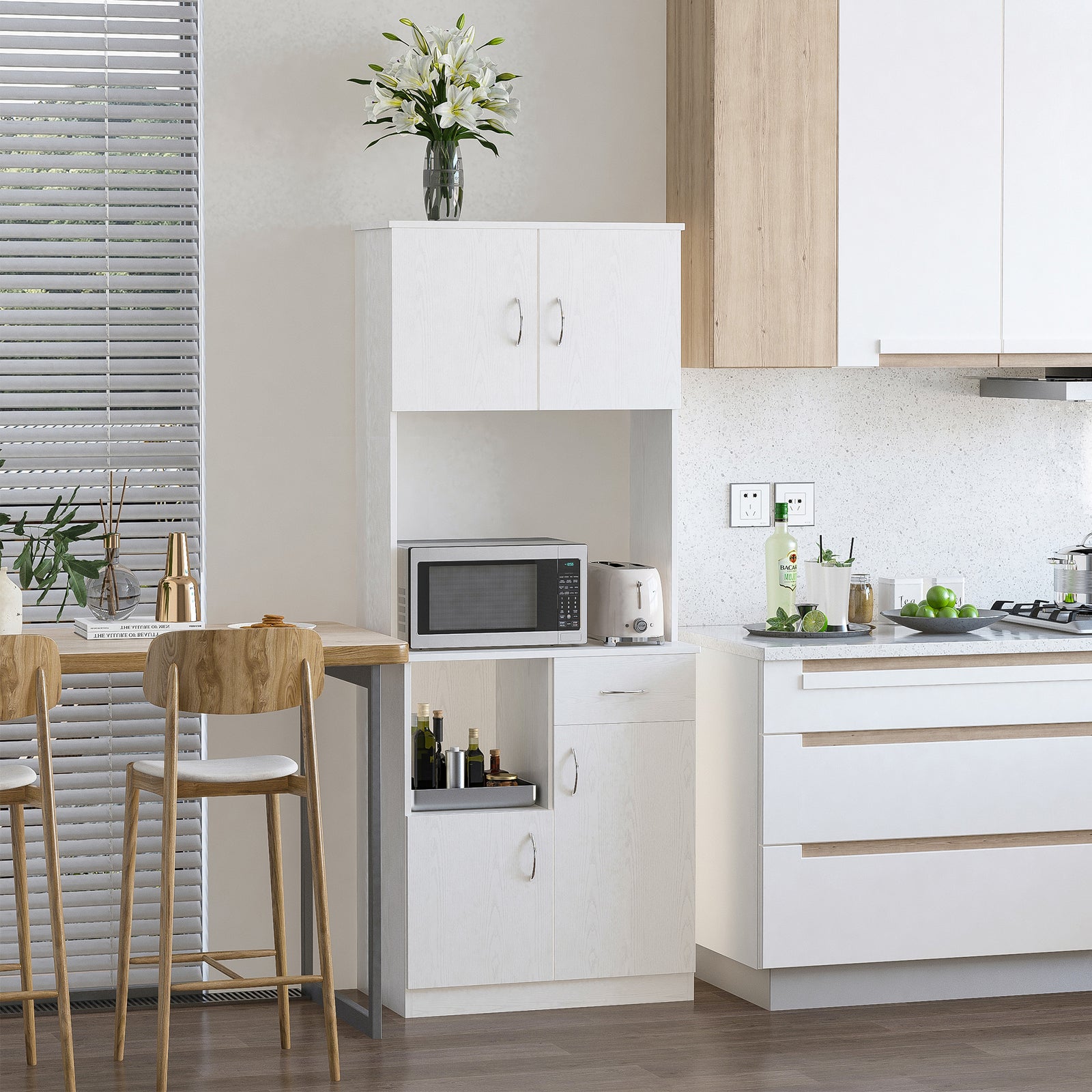 Freestanding Kitchen Cabinet Storage Unit Pantry Cupboard