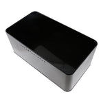 Metal Bread Box With Reversible Bamboo Lid For Kitchen Countertop