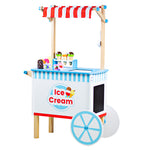 Wooden Ice Cream Cart, With Ice Creams And Lollies