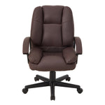 Pu Office Chair With High Back, Adjustable Gas Lift, 360° Swivel & Armrests | Brown