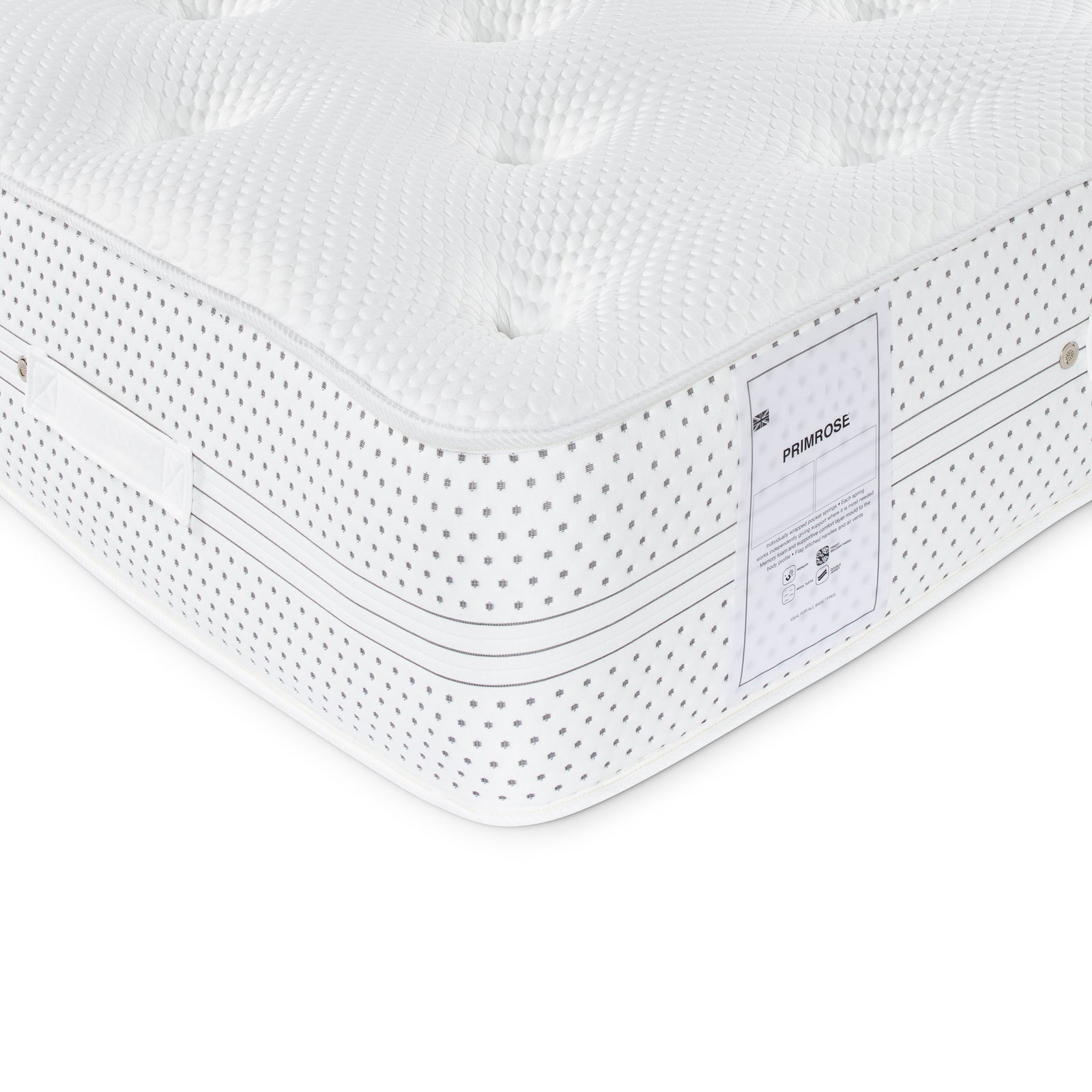 Primrose 2000 Pocket Sprung Memory Foam Mattress | Double | White