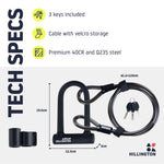 Bike U-lock With Cable