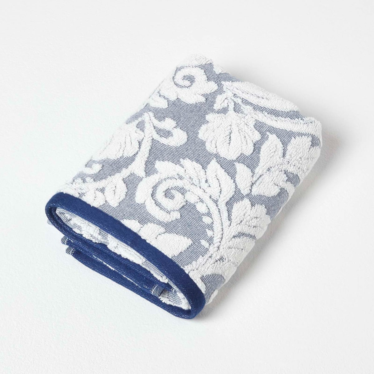 Damask 100% Turkish Cotton 600 Gsm Towels | Hand Towel | Navy Blue