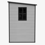 6 X 4ft Outdoor Garden Pent Roof Tool Storage Shed | Dark Grey