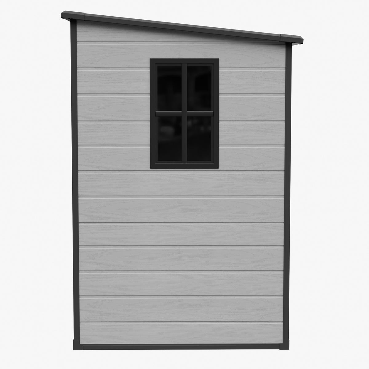 6 X 4ft Outdoor Garden Pent Roof Tool Storage Shed | Dark Grey