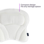 3d Mesh Bath Pillow Head Neck Support With Hanging Hook White