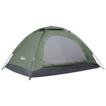 Camping Tent For 2 Person Dome Tent With Storage Pocket | Dark Green