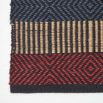 Multicolour Striped Jute Rug | 60cm x 100cm | Blue