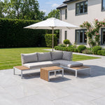 Avena Outdoor Corner Sofa And Table | Natural & White