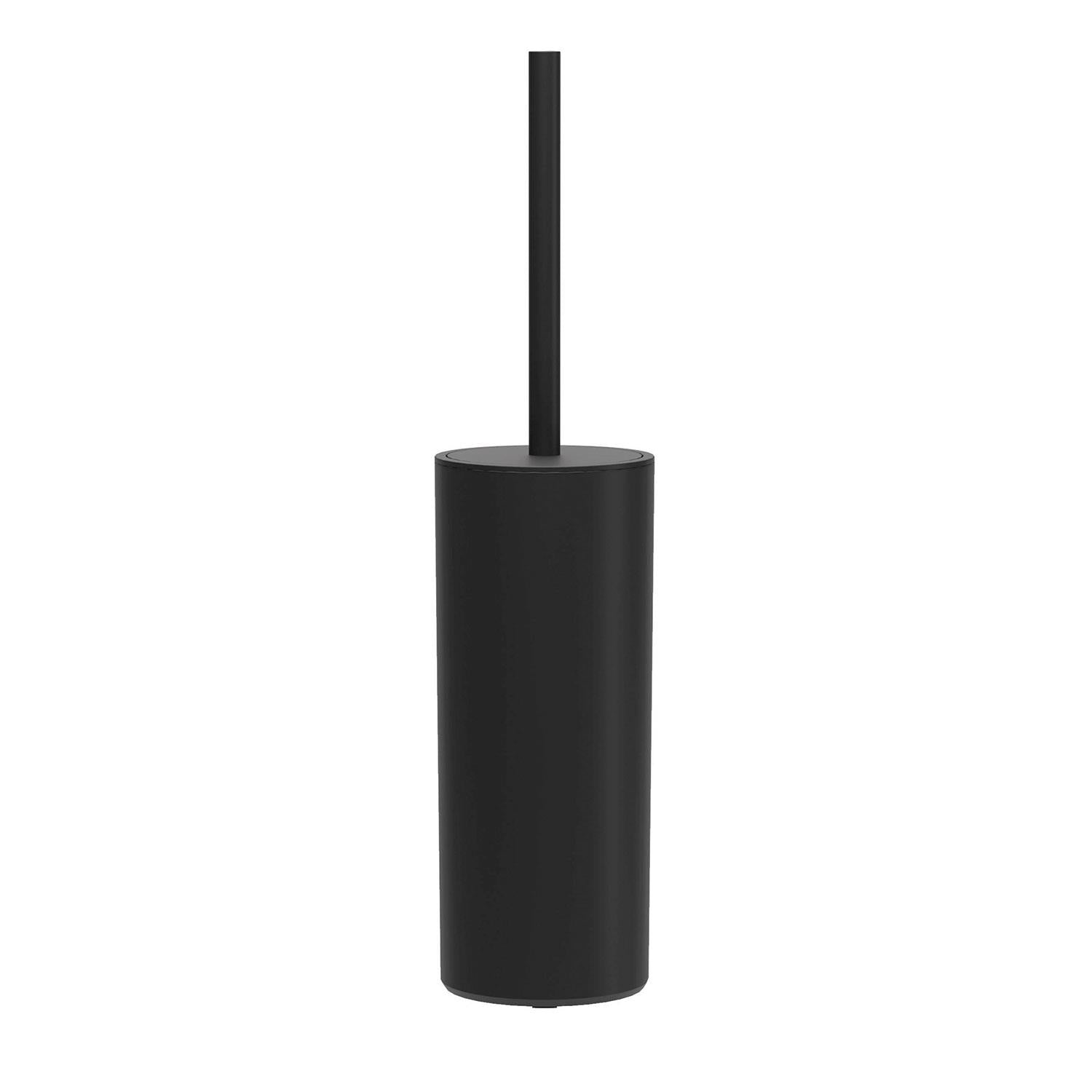 Toilet Brush W/holder Matt Black Free Standing Essentials Collection