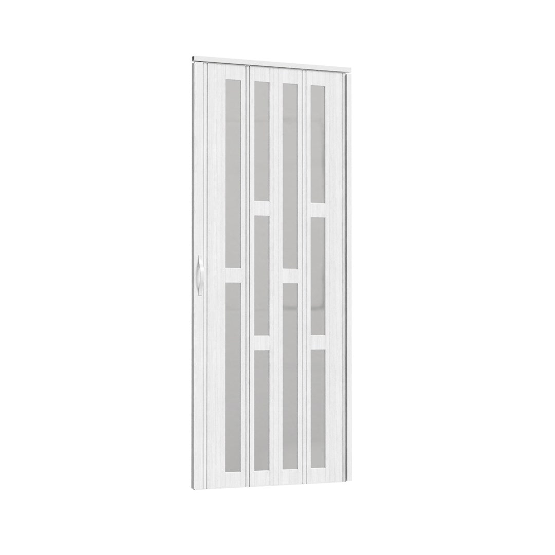Breeins Magnetic Sliding Pvc Concertina Folding Door With Long Windows