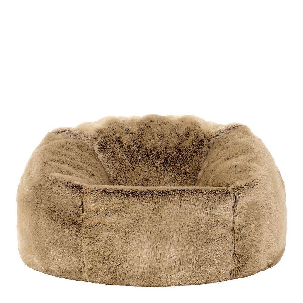 Classic Faux Fur Bean Bag Chair | Brown