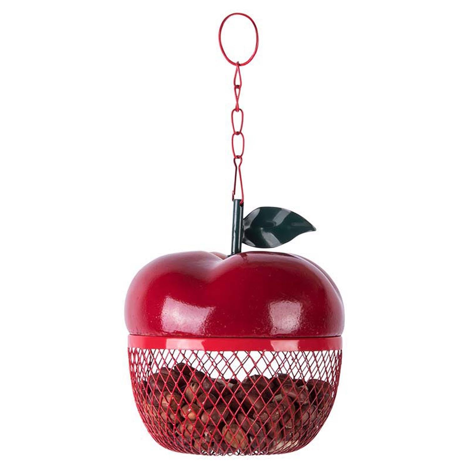 Apple-shaped Peanut Feeder Red Hanging Feeder For Garden And Terrace | Red