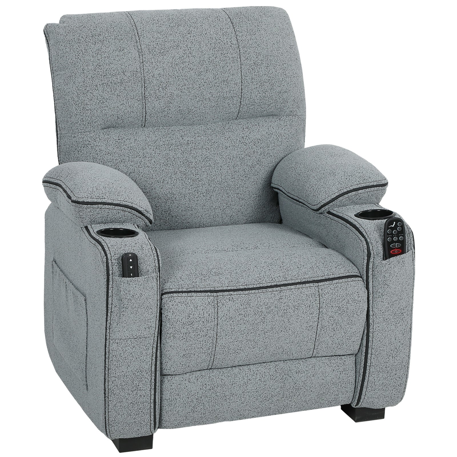 HOMCOM Electric Massage Recliner Armchair With Heat, Power Reclining Chair