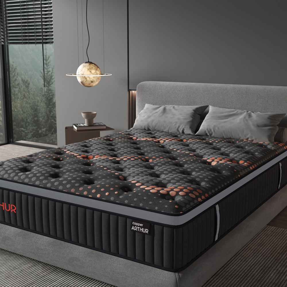 Copper Arthur 2000 Hybrid Memory Mattress | Double | Charcoal Black
