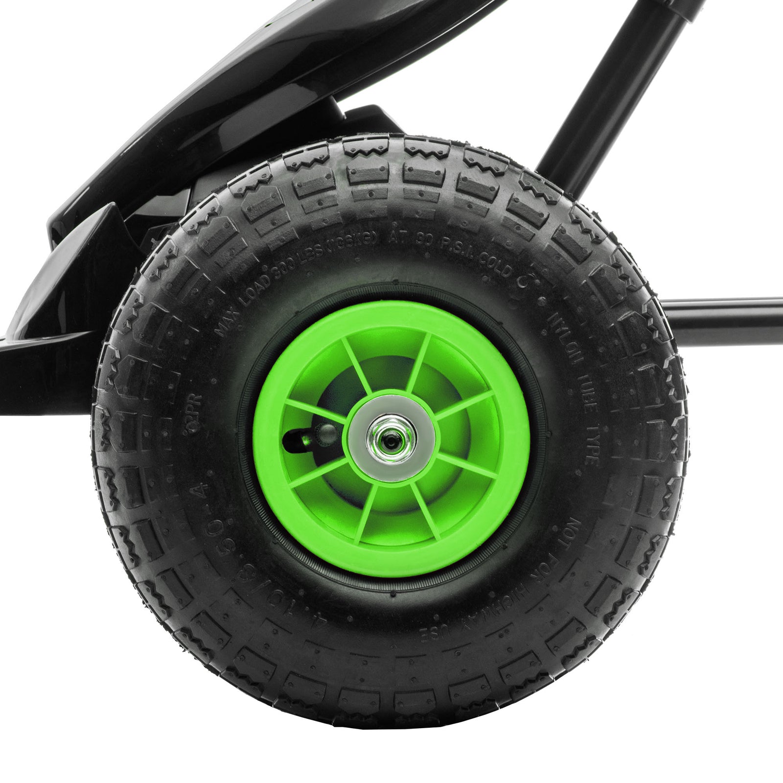 Pedal Kart W/adjustable Seat, Rubber Wheels | Green