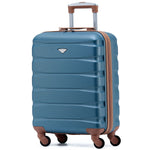 55x40x20cm Lightweight Luggage Hard Shell Cabin Suitcase 60+ Airlines Approved - Carry On Case - 4 Wheels | 55 x 40 x 20cm | Blue