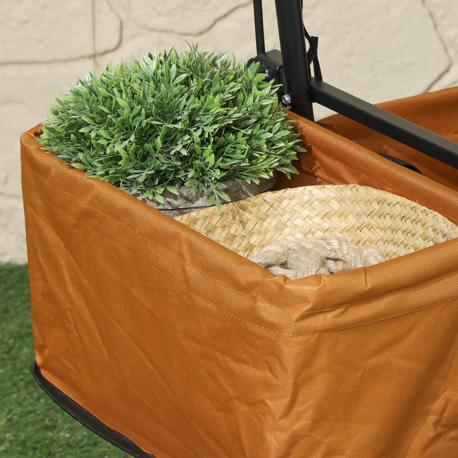 120l Festival Trolley, Removable Canopy, Orange