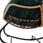 Modern Rocking Chair with Cushion – Compact | Green