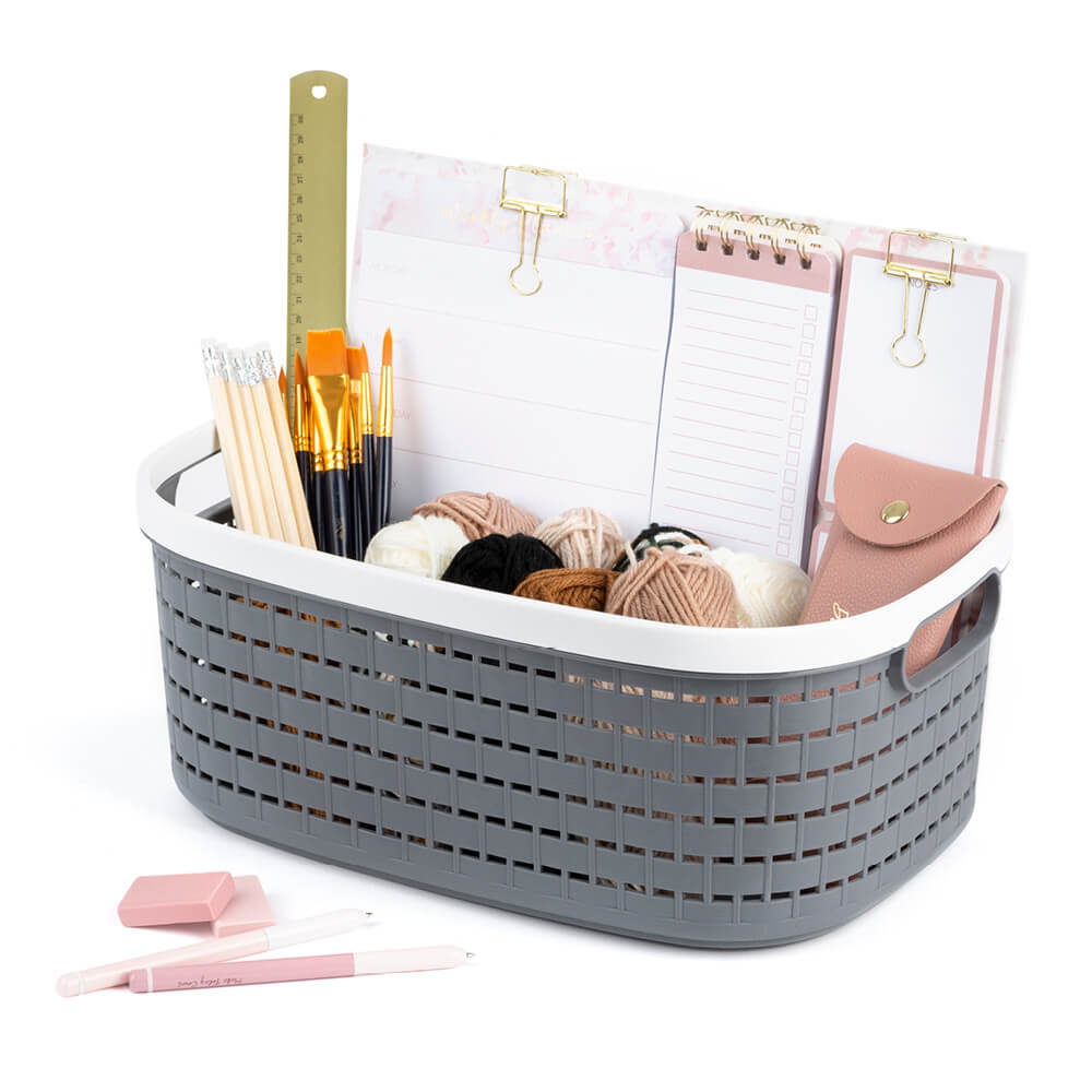 14l Ulana Woven Basket - Grey