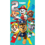 Paw Patrol Age 2 Birthday Card Official Product