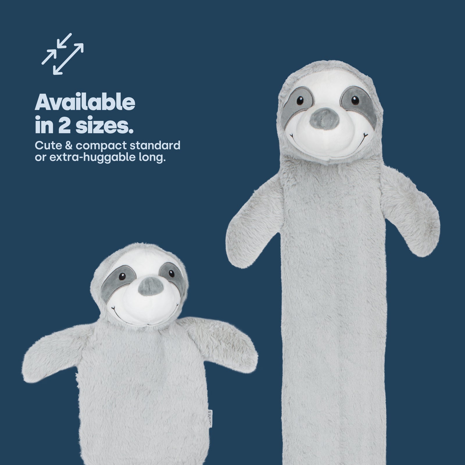 Cuddly Sloth Hot Water Bottle - Grey