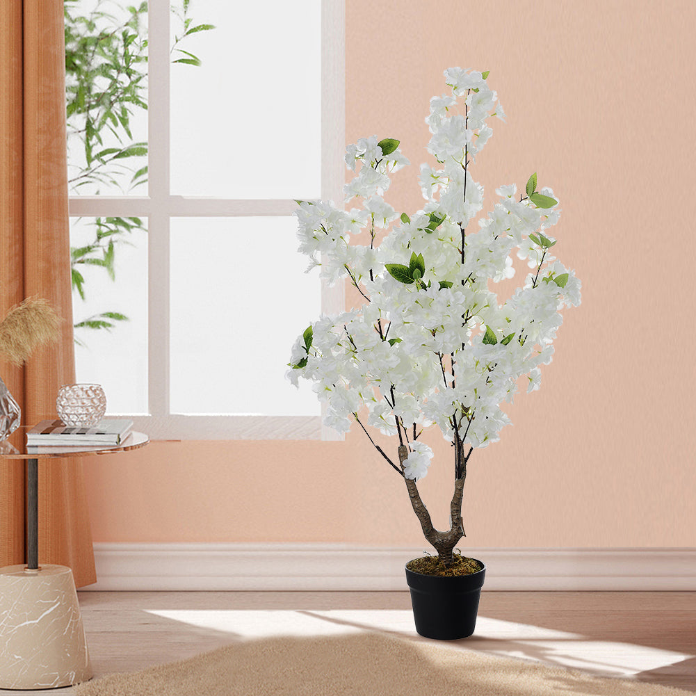 Artificial Cherry Blossom Tree In Pot Faux Flowering Tree For Home And Event Decor