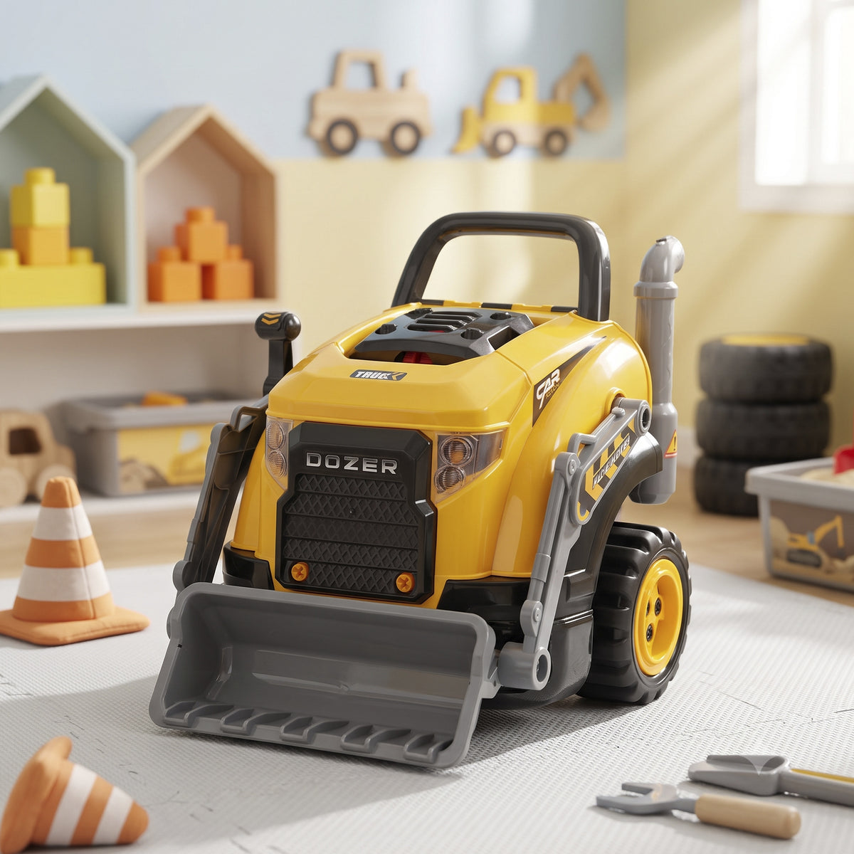 AIYAPLAY Kids Truck Engine Toy With Spray, Lights, Sounds For 3-6 Years