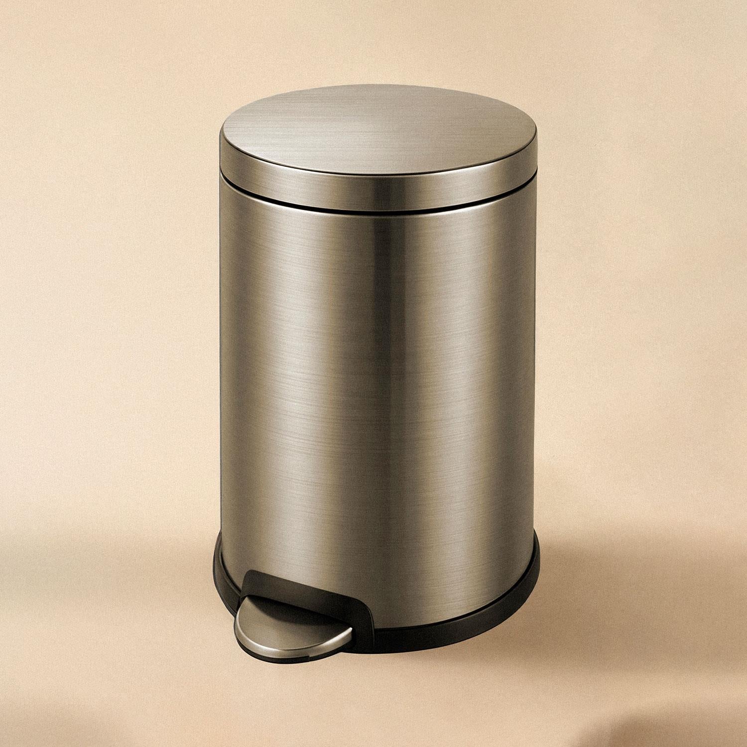 Waste Bin 20l, Pedal, Soft-close, Matt Black, Architect Collection