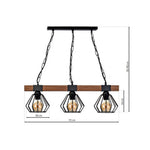 Ulf Hand Made Wall Lamp Matt Black Cage Natural Wood Rugged Industrial Chic