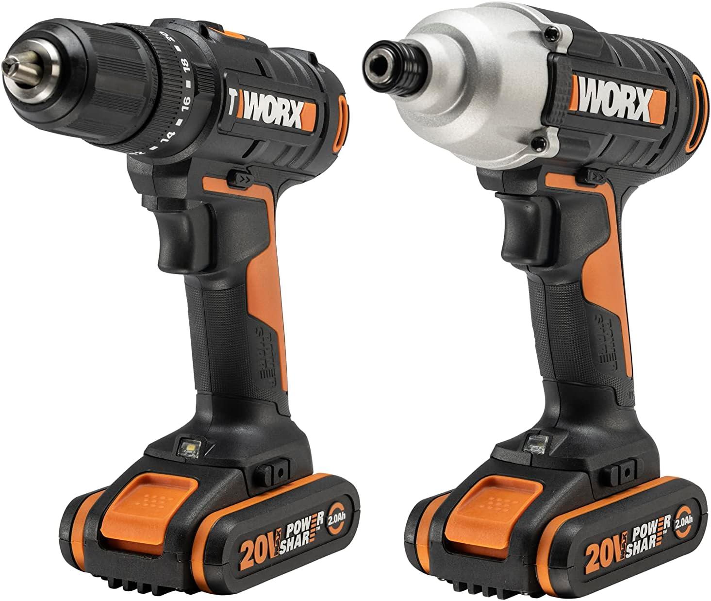 WX902 Twin Cordless Drill & Impact Driver 2 X 18v 2ah Battery & Charger