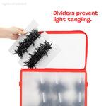 Ornament Storage Bag Box Cube With Lid And Handles | Red