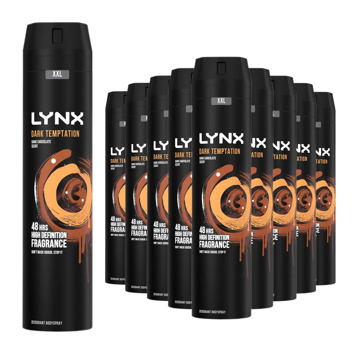 Xxl Aerosol Deodorant Body Spray Dark Temptation 48h Protection 250ml | Set of 12