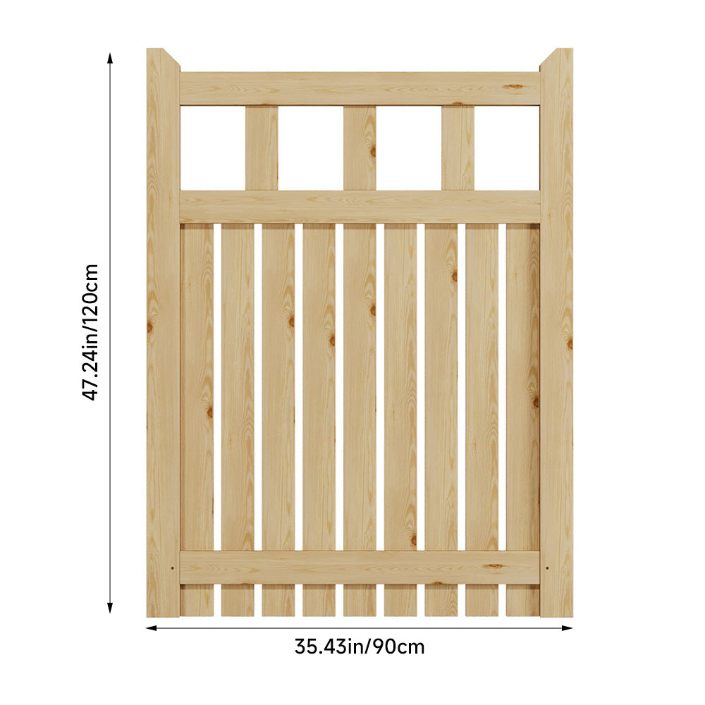 90/120cm Wx120cm H Outdoor Wooden Garden Gate Fence Door | 90cm | Natural