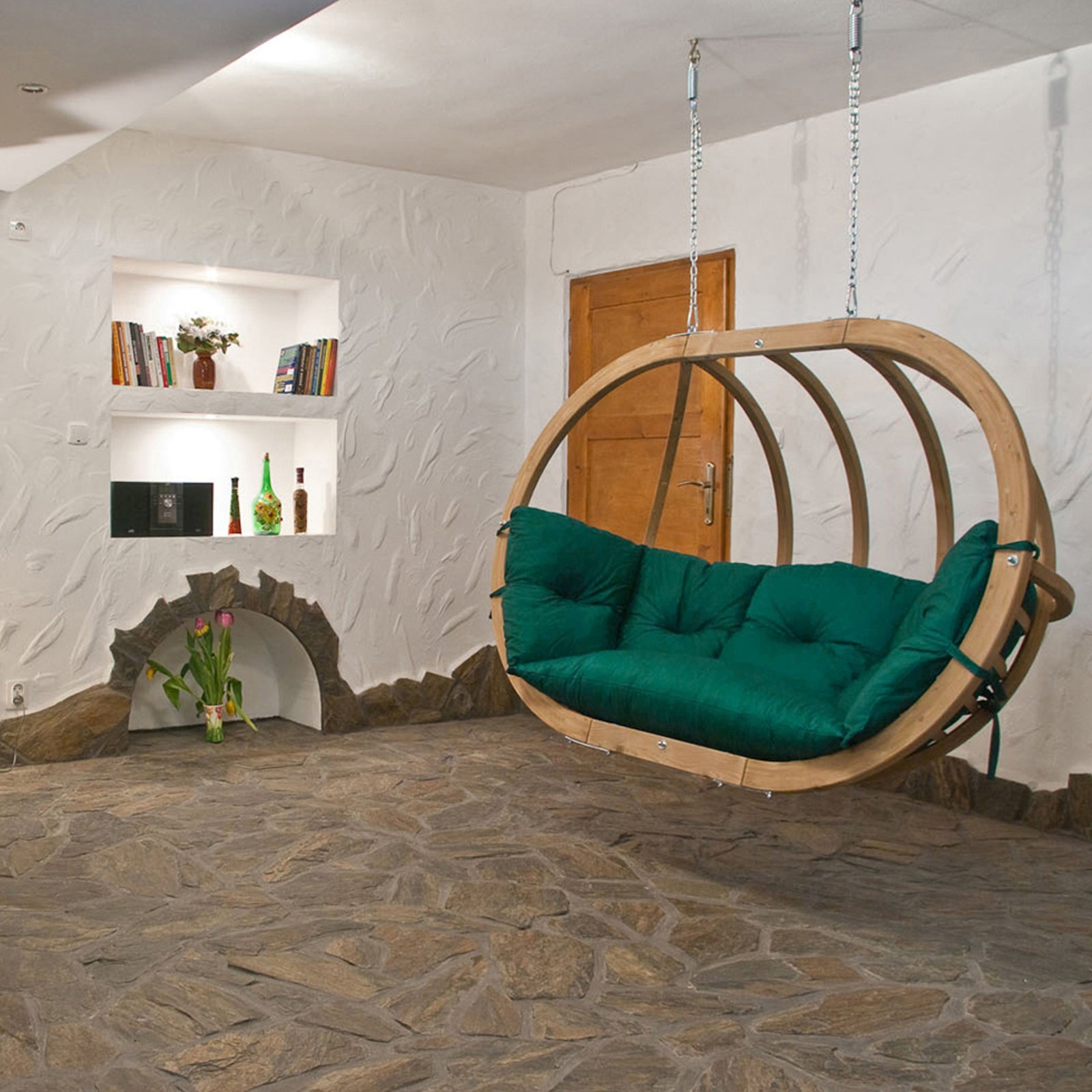 Globo Royal Double Seater Chair Indoor Set Verde