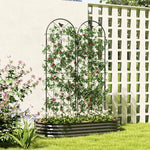 Outsunny Set Of 2 Metal Garden Trellis, Outdoor Trellis Panels, 180 X 50cm