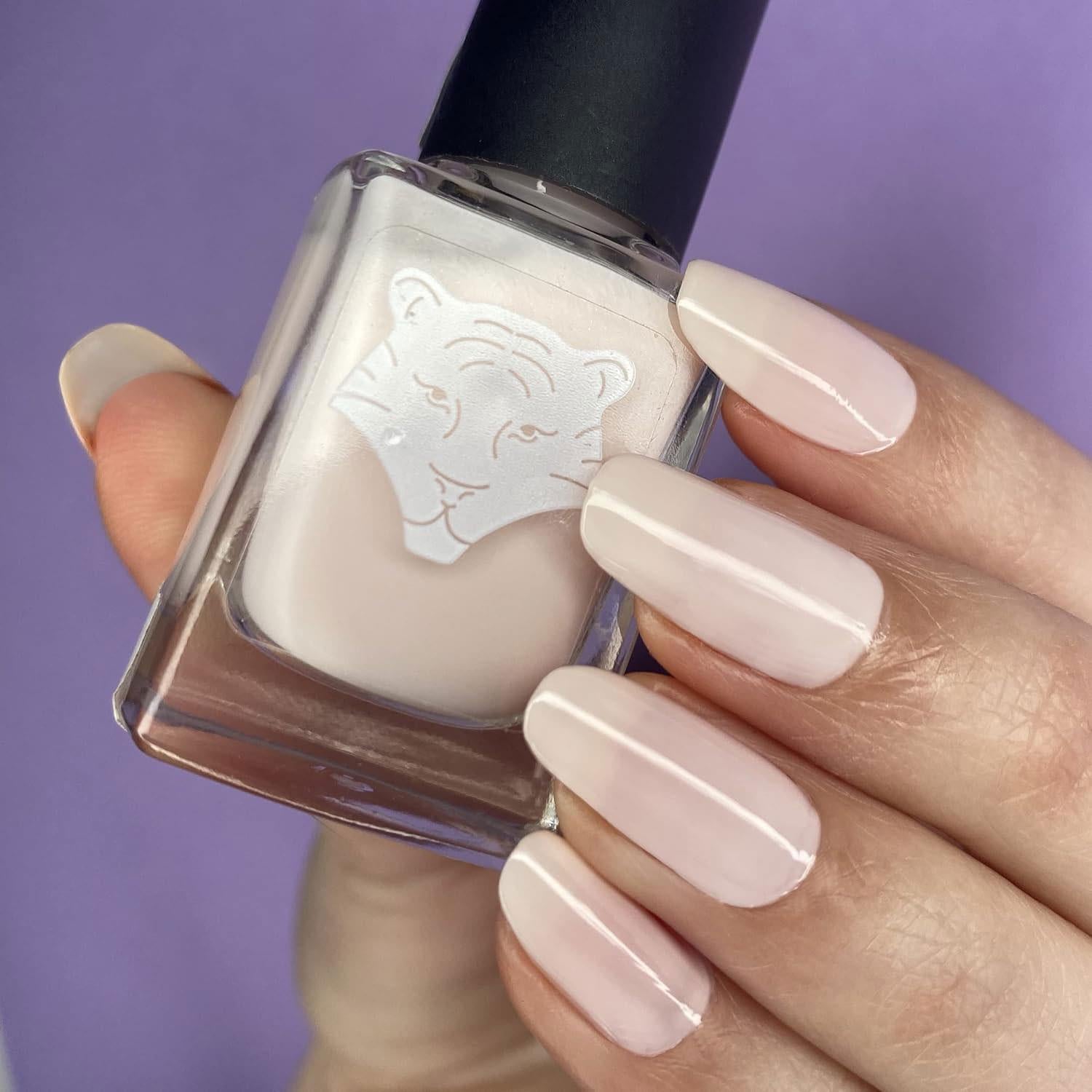Vegan & Natural Nail Polish Long-lasting, 101 White Dance In The Rain