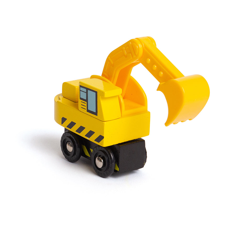 Construction Site Vehicle Set for Wooden Train Sets