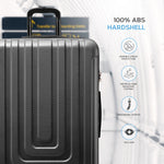 Set Of 3 Hard Shell Suitcases Overhead Carry On Cabin Bag & Check In 20kg+ Medium And Large Bag. | Set of 3 | Anthracite