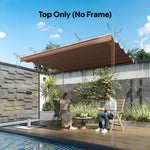 2.55x2.5m Pergola Cover Replacement For 3x3m Frame Brown