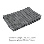 Cozy Striped Throw Blanket Soft Double-sided Use, Warm, Fade-resistant & Easy To Clean | Double | Grey