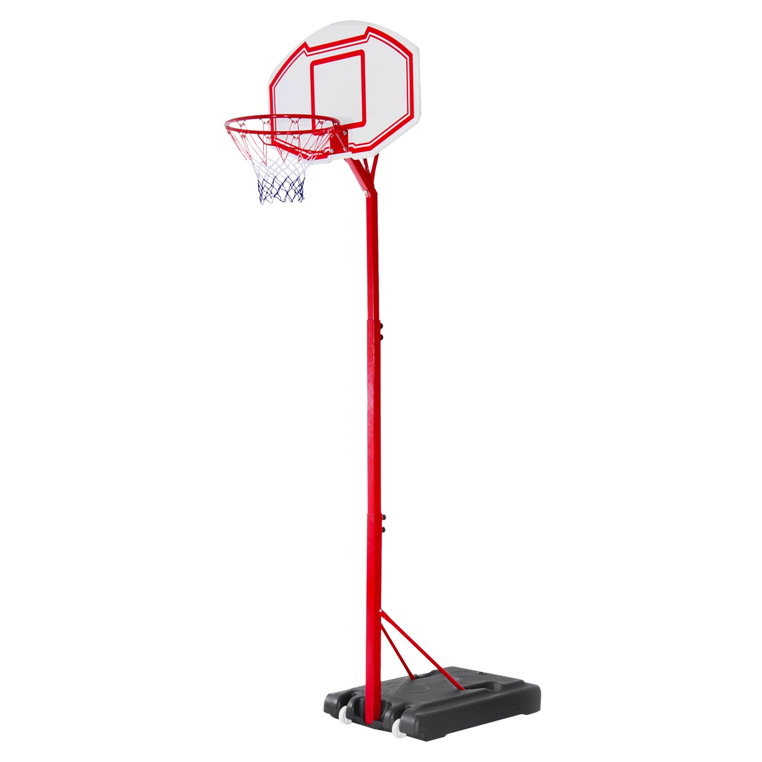 Adjustable Basketball Stand Backboard With Wheels | Red