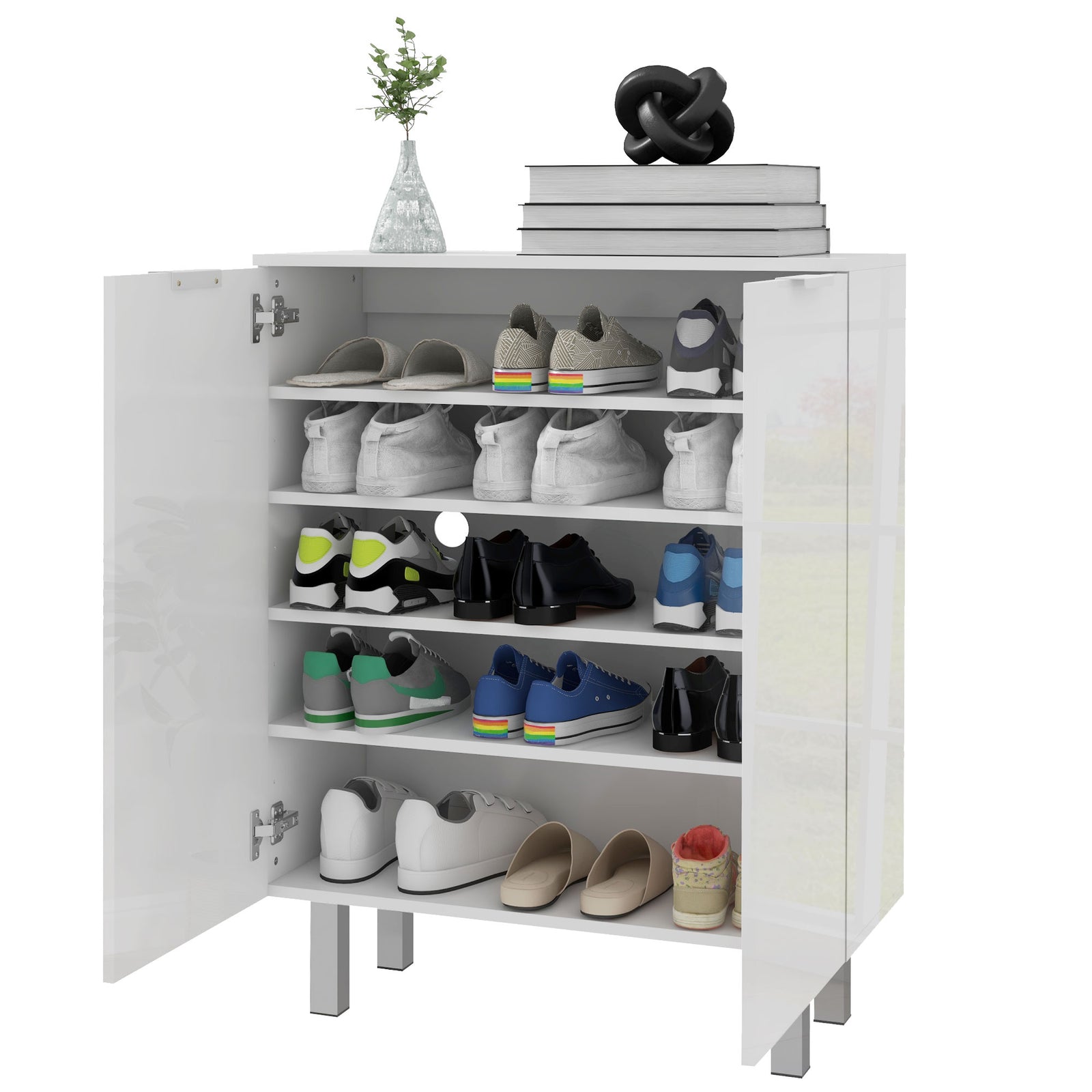 Shoe Storage Cabinet With Soft-close Hinges