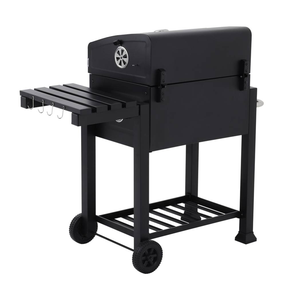 Outdoor Charcoal Bbq Grill With Portable Trolley Garden Grill