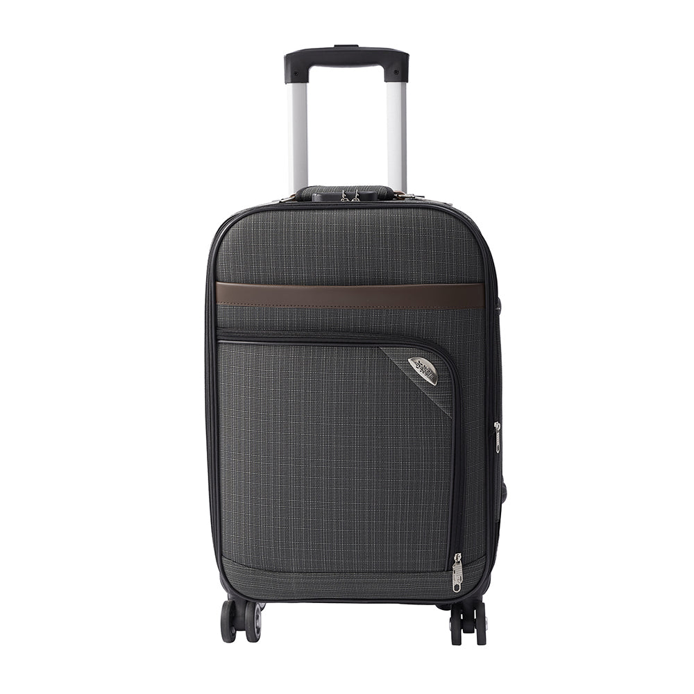 20"softshell Expandable Suitcase With Combination Lock | Grey