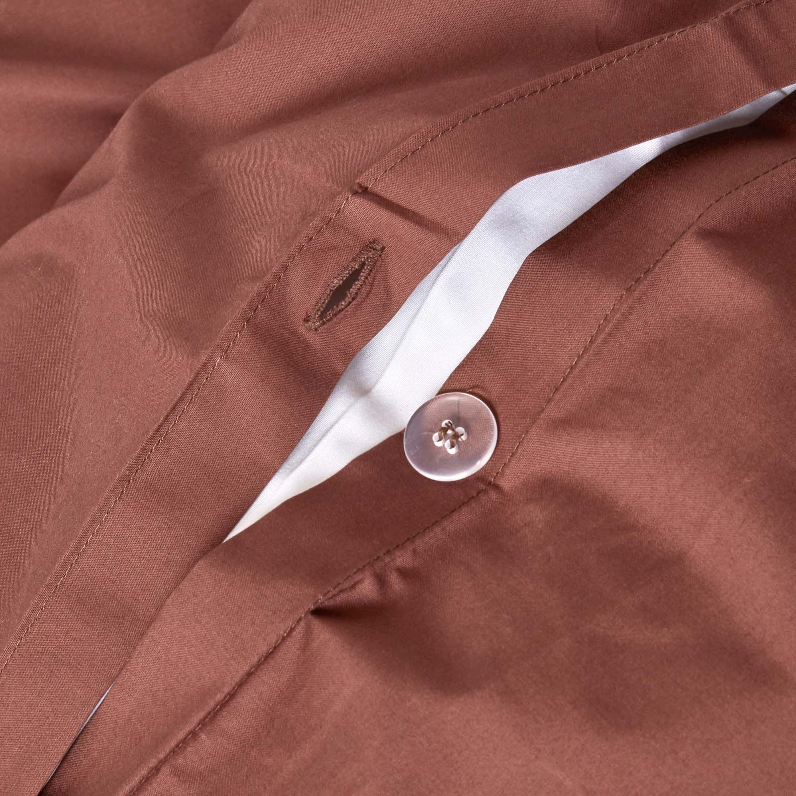 Egyptian Cotton Duvet Cover With Pillowcase, 200 Tc | Single | Chocolate